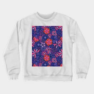 Hand Drawn Flowers Line Art Illustration Crewneck Sweatshirt